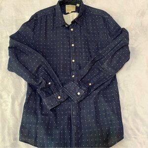 Jack Wills men’s double layered muslin polka dots shirt